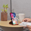 JS01 Wooden Desktop Phone Holder Universal Curved Wood Support Frame For Tablet Phones (Lindens)