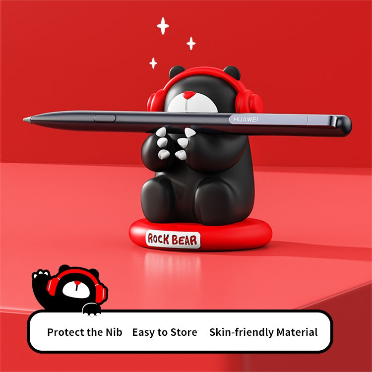 ROCK SPACE RPC1616 For Huawei M-Pen 2 Bear Hug Shape Silicone Base Multifunctional Storage Bracket with Spare Nib Storage Slot