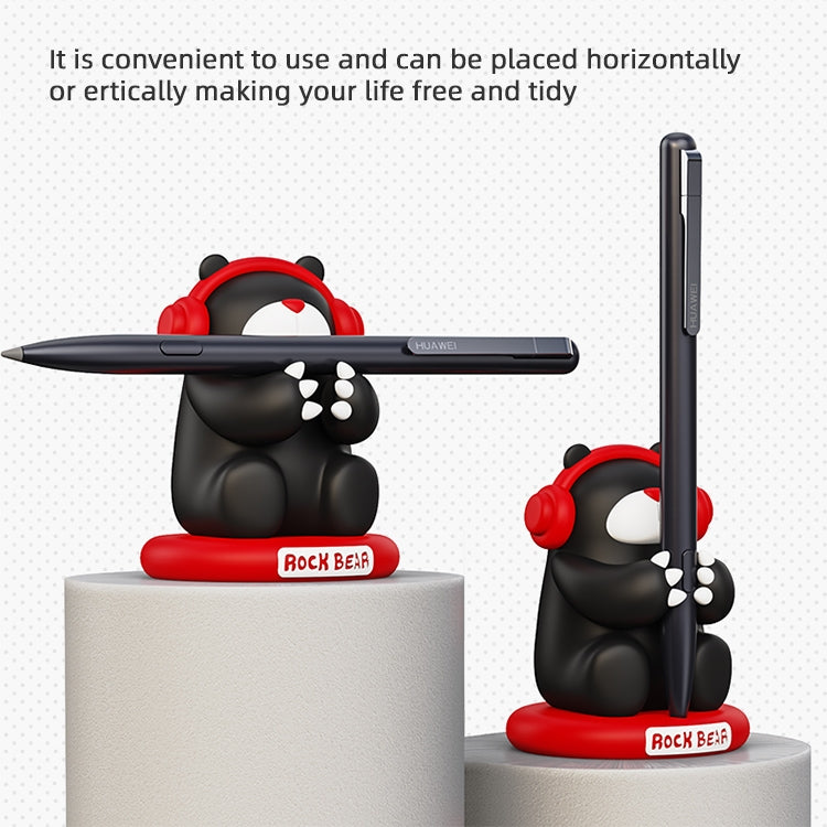 ROCK SPACE RPC1616 For Huawei M-Pen 2 Bear Hug Shape Silicone Base Multifunctional Storage Bracket with Spare Nib Storage Slot