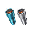 WK WP-C31 Flash Series 65W USB + USB-C / Type-C Interface Fast Charging Car Charger(Silver)