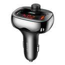 USAMS CC143 C25 50W Dual USB + Type-C 3 Ports Digital Display Wireless FM Car Charger (Black)