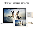 2A Woven Style Metal Head 8 Pin to USB Data / Charger Cable, Cable Length: 20cm(Gold)