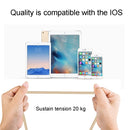 2A Woven Style Metal Head 8 Pin to USB Data / Charger Cable, Cable Length: 20cm(Silver)