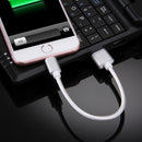 2A Woven Style Metal Head 8 Pin to USB Data / Charger Cable, Cable Length: 20cm(Silver)