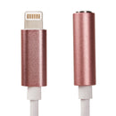 8 Pin to 3.5mm Audio Adapter, Length: About 12cm, Support iOS 13.1 or Above(Rose Gold)