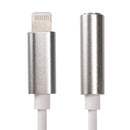 8 Pin to 3.5mm Audio Adapter, Length: About 12cm, Support iOS 13.1 or Above(Silver)