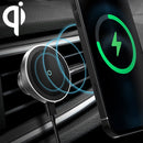 12PRO 15W Aluminum Alloy MagSafe Magnetic Car Wireless Charger Mobile Phone Holder for iPhone 12 Series(Silver)