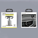 12PRO 15W Aluminum Alloy MagSafe Magnetic Car Wireless Charger Mobile Phone Holder for iPhone 12 Series(Silver)