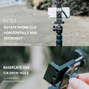 YELANGU PC03 Folding Phone Holder Horizontal Vertical Shooting Phone Clamp Holder Bracket(Black)