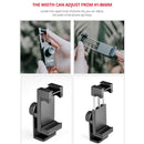YELANGU PC03 Folding Phone Holder Horizontal Vertical Shooting Phone Clamp Holder Bracket(Black)