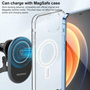 MOMAX CM19D Q.MAG MOUNT2 Mini Magnetic Wireless Fast Charging Car Holder for iPhone 12 / 13 Series