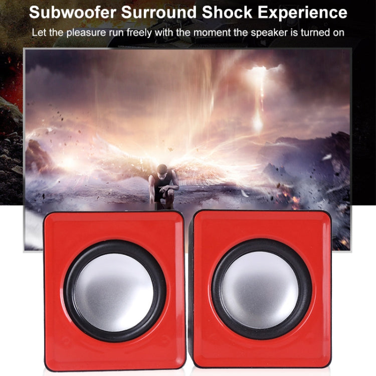 USB Mini Mobile Phone Computer Wired Speaker, Does Not Support Tuning(Blue)