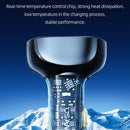 USAMS US-CC158 125W Type-C / USB-C + Dual USB Transparent Digital Display Car Charger(Blue)