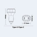 ACC-580 Dual Ports PD 60W Fast Charging Car Charger(White)