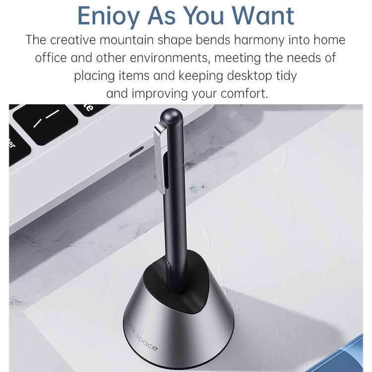ROCK SPACE RPC1617 For Huawei M-Pen 2 Silicone + Aluminum Alloy Business Style Base Multifunctional Storage Bracket with Spare Nib Storage Slot