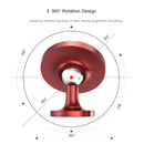 CaseMe Universal Stand Paste Type 360 Degree Rotation Magnetic Car Mount Phone Holder, For iPhone, Galaxy, Sony, Lenovo, HTC, Huawei, and other Smartphones(Red)
