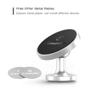 CaseMe Universal Stand Paste Type 360 Degree Rotation Magnetic Car Mount Phone Holder, For iPhone, Galaxy, Sony, Lenovo, HTC, Huawei, and other Smartphones(Silver)