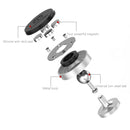 CaseMe Universal Stand Paste Type 360 Degree Rotation Magnetic Car Mount Phone Holder, For iPhone, Galaxy, Sony, Lenovo, HTC, Huawei, and other Smartphones(Silver)