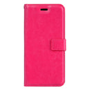 For iPhone 8 & 7 Crazy Horse Texture Horizontal Flip Leather Case with Magnetic Buckle & Holder & Card Slots & Wallet & Photo Frame(Magenta)