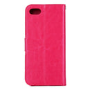 For iPhone 8 & 7 Crazy Horse Texture Horizontal Flip Leather Case with Magnetic Buckle & Holder & Card Slots & Wallet & Photo Frame(Magenta)