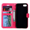 For iPhone 8 & 7 Crazy Horse Texture Horizontal Flip Leather Case with Magnetic Buckle & Holder & Card Slots & Wallet & Photo Frame(Magenta)