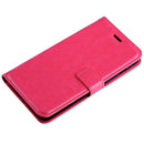 For iPhone 8 & 7 Crazy Horse Texture Horizontal Flip Leather Case with Magnetic Buckle & Holder & Card Slots & Wallet & Photo Frame(Magenta)