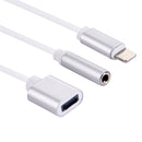 10cm 8 Pin Female & 3.5mm Audio Female to 8 Pin Male Charger&