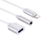 10cm 8 Pin Female & 3.5mm Audio Female to 8 Pin Male Charger&