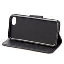 For iPhone 8 & 7 Pressed Flowers Butterfly Pattern Horizontal Flip Leather Case with Holder & Card Slots & Wallet(Black)