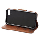 For iPhone 8 & 7 Pressed Flowers Butterfly Pattern Horizontal Flip Leather Case with Holder & Card Slots & Wallet(Brown)