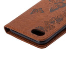 For iPhone 8 & 7 Pressed Flowers Butterfly Pattern Horizontal Flip Leather Case with Holder & Card Slots & Wallet(Brown)