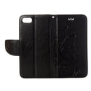 For iPhone 8 & 7 Pressed Flowers Horizontal Flip Leather Case with Holder & Card Slots & Wallet(Black)