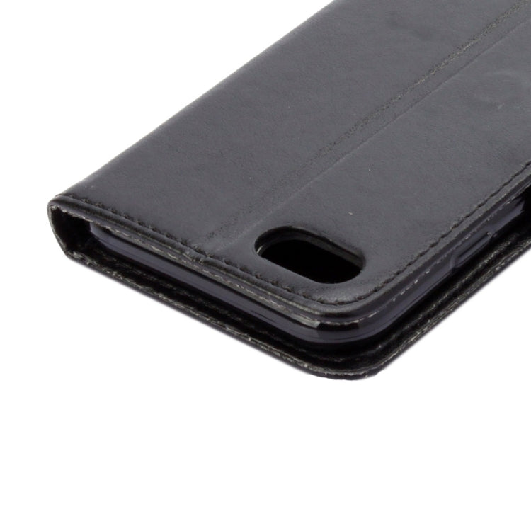 For iPhone 8 & 7 Pressed Flowers Horizontal Flip Leather Case with Holder & Card Slots & Wallet(Black)