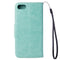 For iPhone 8 & 7 Pressed Flowers Horizontal Flip Leather Case with Holder & Card Slots & Wallet(Green)