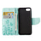 For iPhone 8 & 7 Pressed Flowers Horizontal Flip Leather Case with Holder & Card Slots & Wallet(Green)