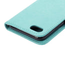 For iPhone 8 & 7 Pressed Flowers Horizontal Flip Leather Case with Holder & Card Slots & Wallet(Green)
