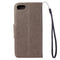For iPhone 8 & 7 Pressed Flowers Horizontal Flip Leather Case with Holder & Card Slots & Wallet(Grey)