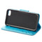 For iPhone 8 & 7 Pressed Flowers Horizontal Flip Leather Case with Holder & Card Slots & Wallet(Blue)