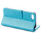 For iPhone 8 & 7 Pressed Flowers Horizontal Flip Leather Case with Holder & Card Slots & Wallet(Blue)