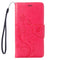 For iPhone 8 & 7 Pressed Flowers Horizontal Flip Leather Case with Holder & Card Slots & Wallet(Magenta)