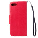 For iPhone 8 & 7 Pressed Flowers Horizontal Flip Leather Case with Holder & Card Slots & Wallet(Magenta)