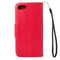 For iPhone 8 & 7 Pressed Flowers Horizontal Flip Leather Case with Holder & Card Slots & Wallet(Magenta)