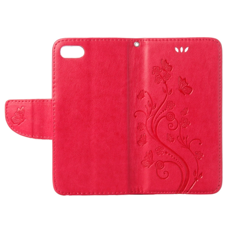 For iPhone 8 & 7 Pressed Flowers Horizontal Flip Leather Case with Holder & Card Slots & Wallet(Magenta)