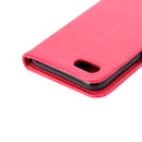 For iPhone 8 & 7 Pressed Flowers Horizontal Flip Leather Case with Holder & Card Slots & Wallet(Magenta)