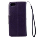 For iPhone 8 & 7 Pressed Flowers Horizontal Flip Leather Case with Holder & Card Slots & Wallet(Purple)