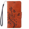 For iPhone 8 & 7 Pressed Flowers Horizontal Flip Leather Case with Holder & Card Slots & Wallet(Brown)