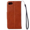 For iPhone 8 & 7 Pressed Flowers Horizontal Flip Leather Case with Holder & Card Slots & Wallet(Brown)
