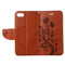 For iPhone 8 & 7 Pressed Flowers Horizontal Flip Leather Case with Holder & Card Slots & Wallet(Brown)