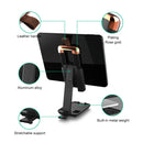 Luggage-shaped Retractable Folding Desktop Stand for Mobile Phones and Tablets Under 13 inch (Black)