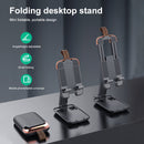 Luggage-shaped Retractable Folding Desktop Stand for Mobile Phones and Tablets Under 13 inch (Black)